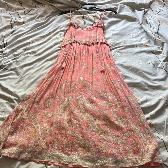 Spell and the gypsy midi maxi strappy Hendrix lurex sun dress ruffle boho - Picture 9 of 16